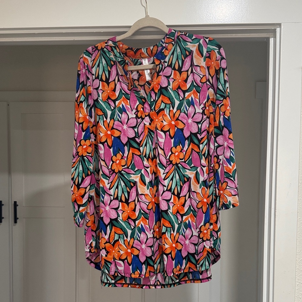 Colorful Floral Women's Blouse